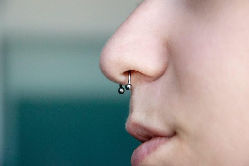 D.Bella 16G 14G Horseshoe Rings Surgical Steel Nose Septum Horseshoe Hoop Earring Eyebrow Tragus Lip Rings Daith Helix Piercing Jewelry for Women Men 6-12mm Smily Piercing Jewelry - Image 3